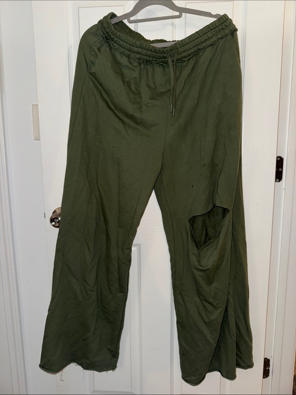 Men's Olive Green Drawstring Jogger Pants